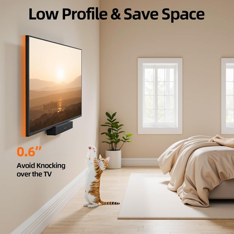 IWORKBOARD IWOBOARD 32 40 42 inch Fixed TV Monitor Wall Mount for LED LCD TVs & Monitor, Low Profile Small RV TV Mount, Easy Slim Flat Wall Bracket, Max VESA 200x200mm, 66lbs, Single Stud, Fit 19 24 42 inch - Image 3